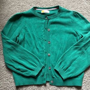 Mini Boden green cotton cardigan